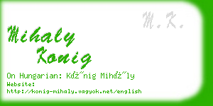 mihaly konig business card